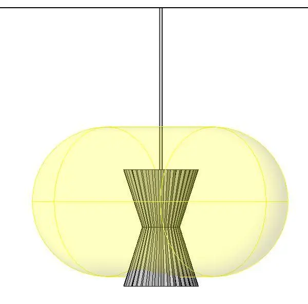 Pleated Pendant Light — preview 1, by clars (RevitCity, CC0)
