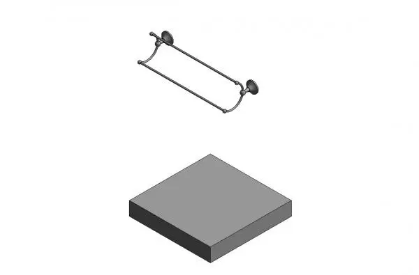 Towel_Bar_Double — preview 1, by mrkslyx (RevitCity, CC0)