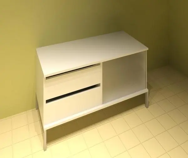 TV bench ikea tobo white