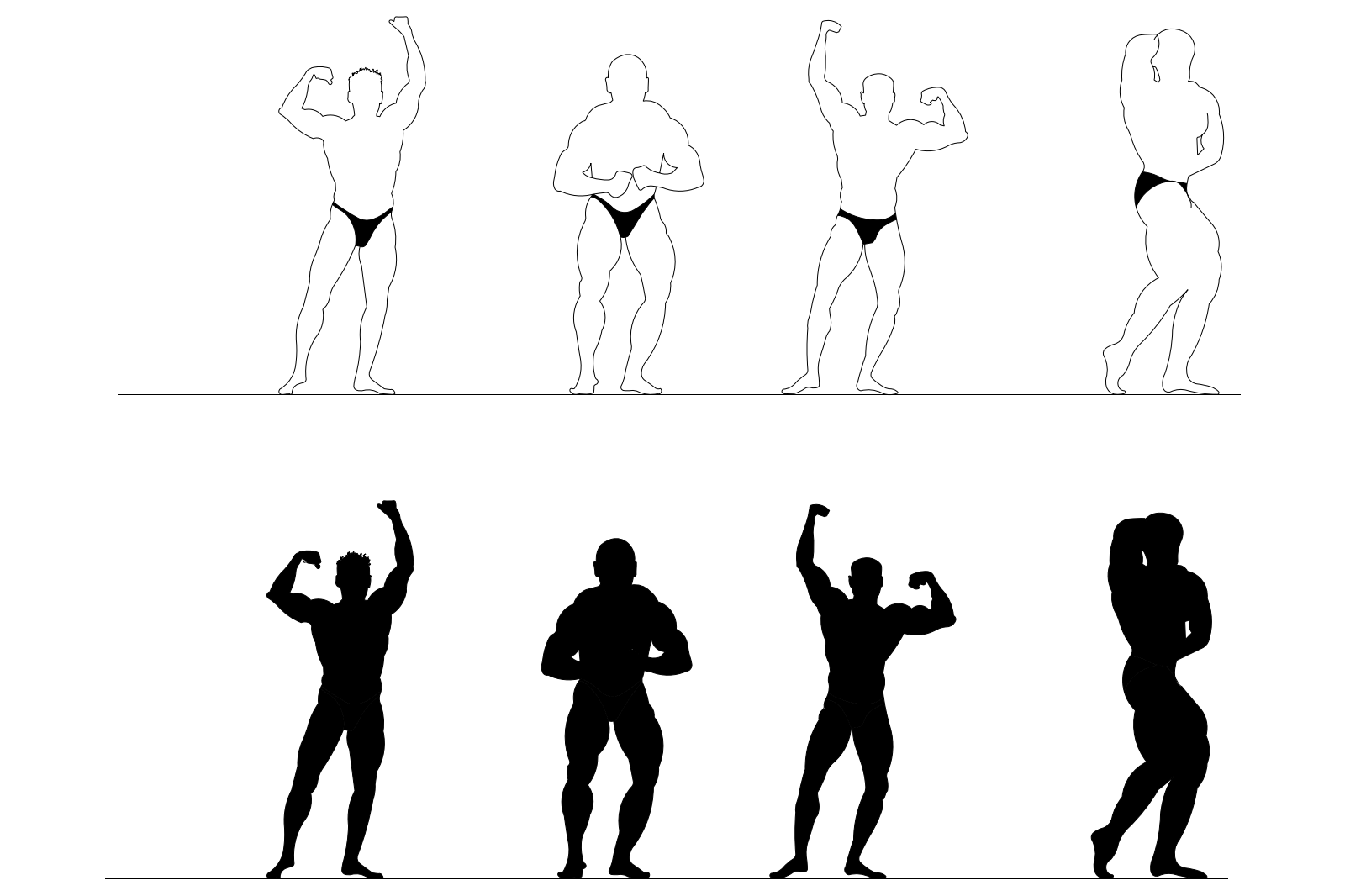People bodybuilding