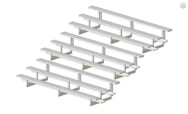 Bleacher-triple