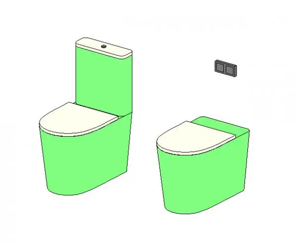 Back To Wall Toilet — preview 1, by chrispooley11 (RevitCity, CC0)