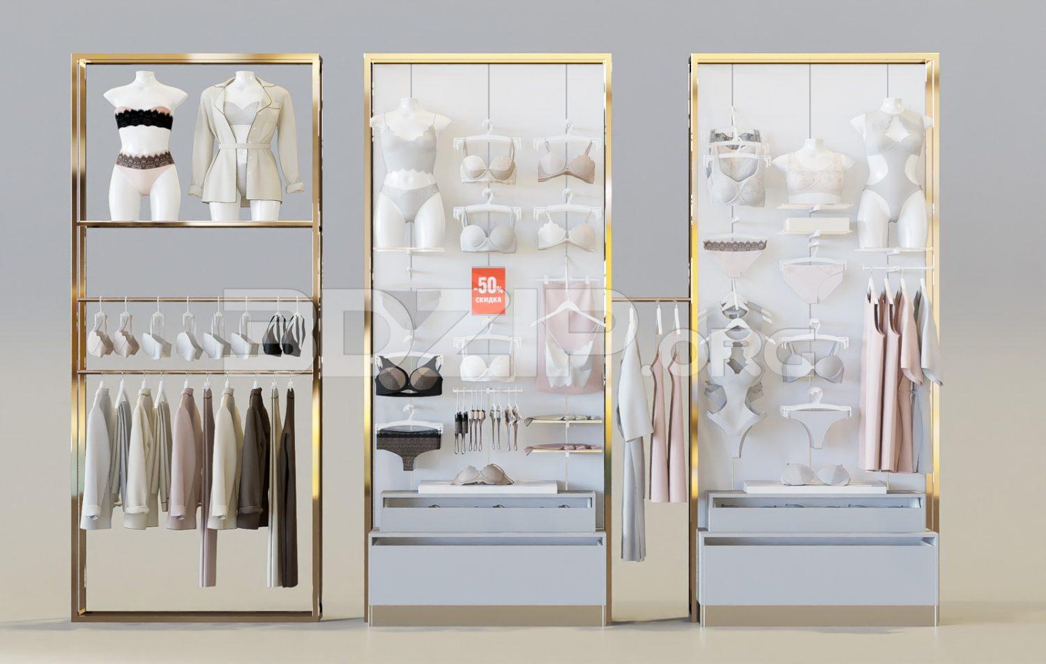 Fashion Lingerie And Clothing Display Cabinet