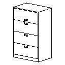 Lateral 4 Drawer Cabinet File