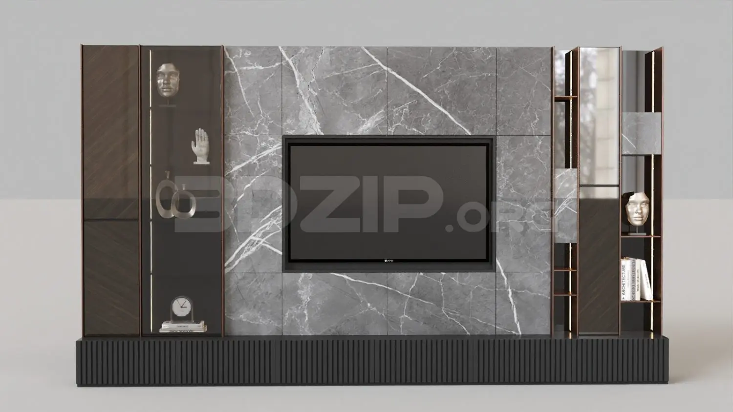 Tv Wall — preview 1 (3dzip, CC0)