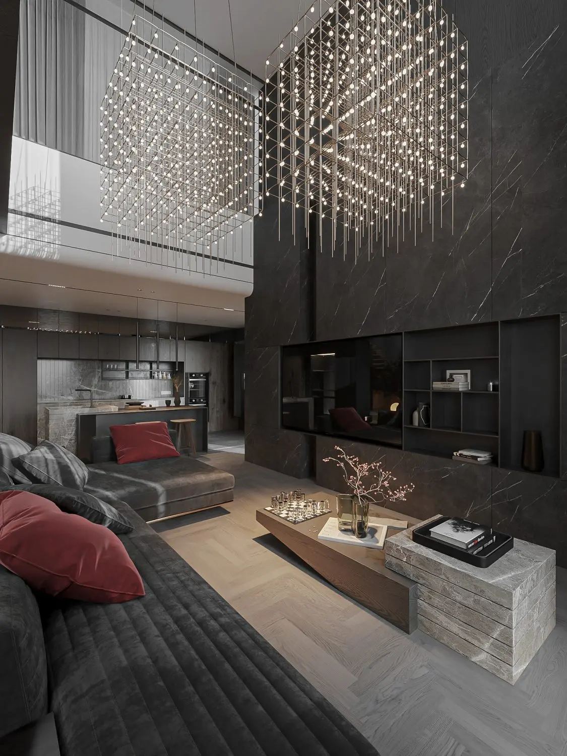 Living Room – Kitchen Interior