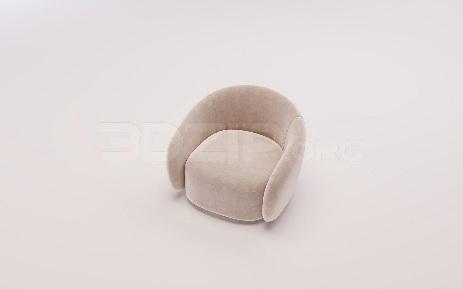 Armchair 3D Model for Interior Projects