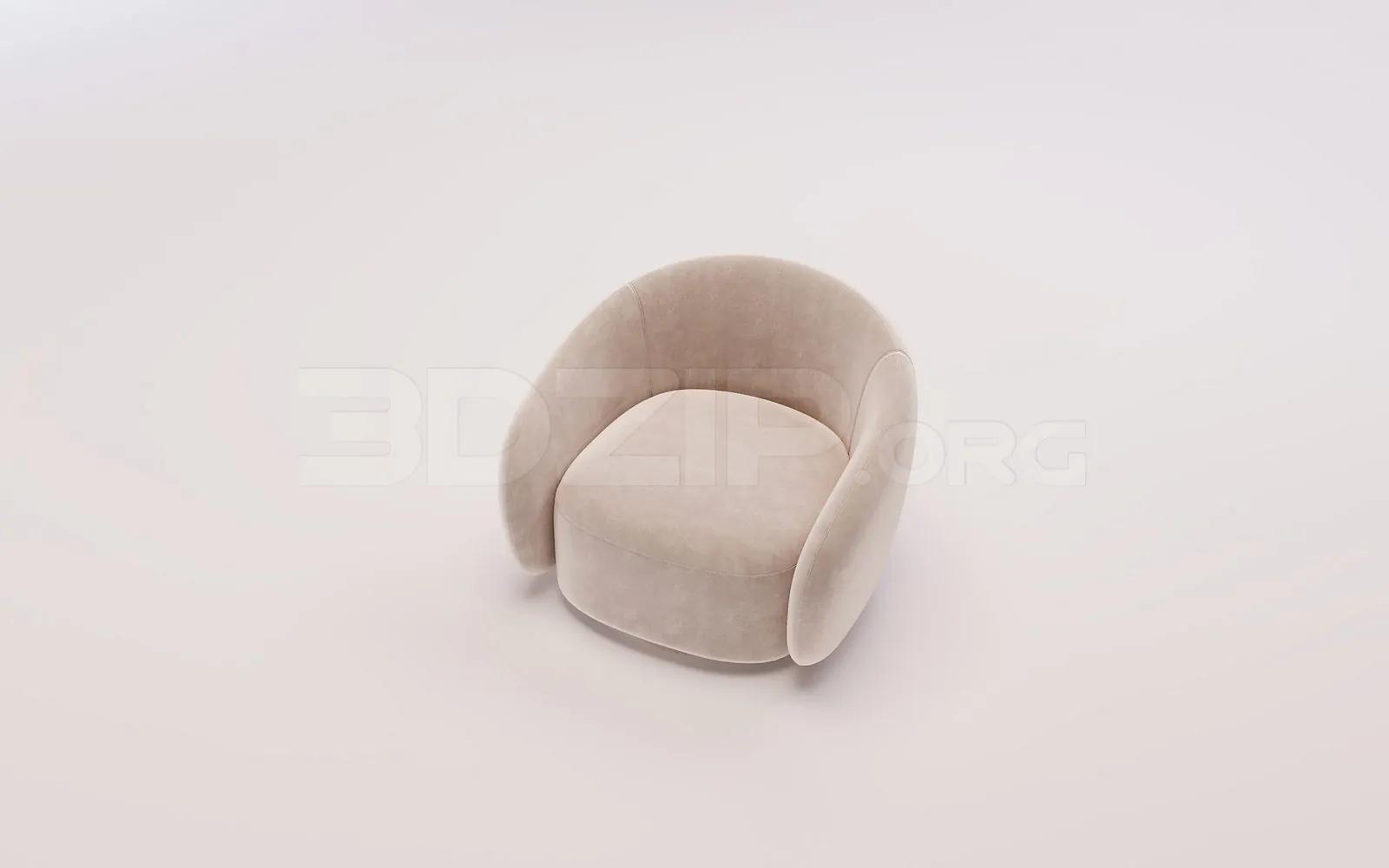 Armchair 3D Model for Interior Projects