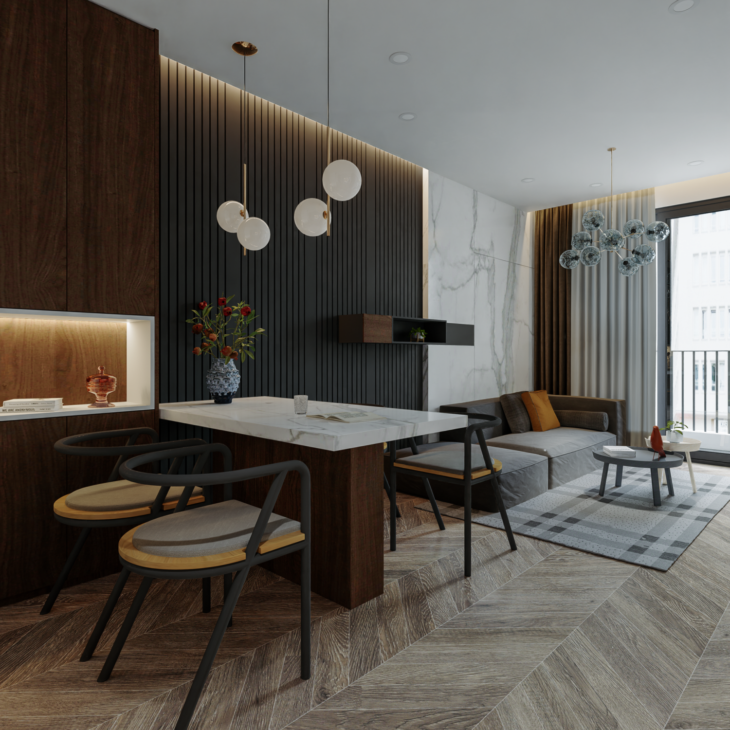 Living Room – Kitchen Interior