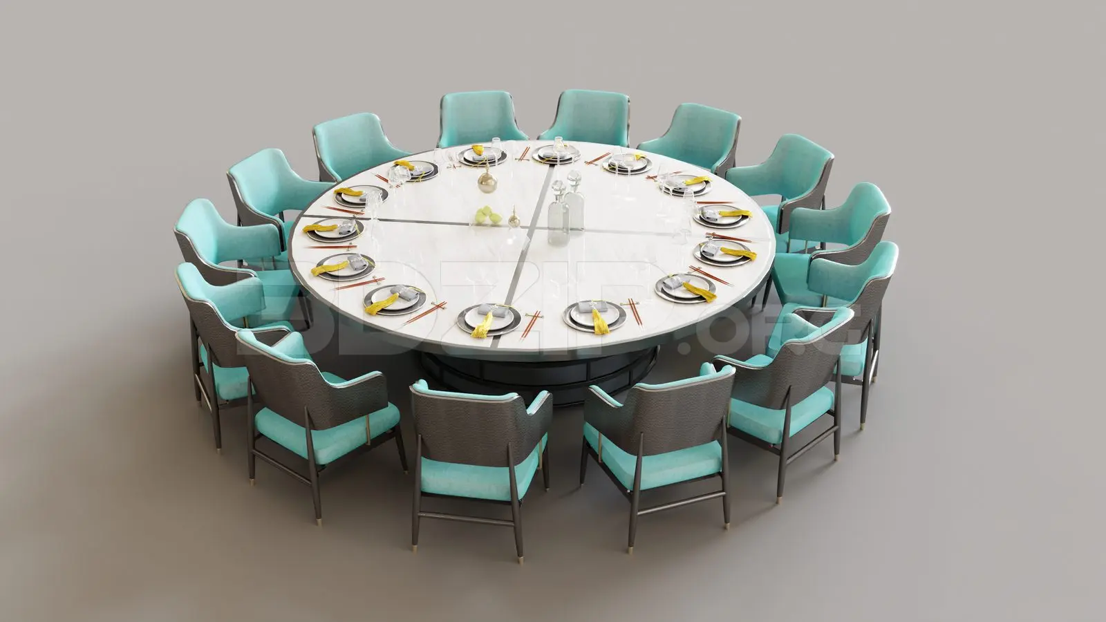 Dining Table And Chair — preview 1 (3dzip)