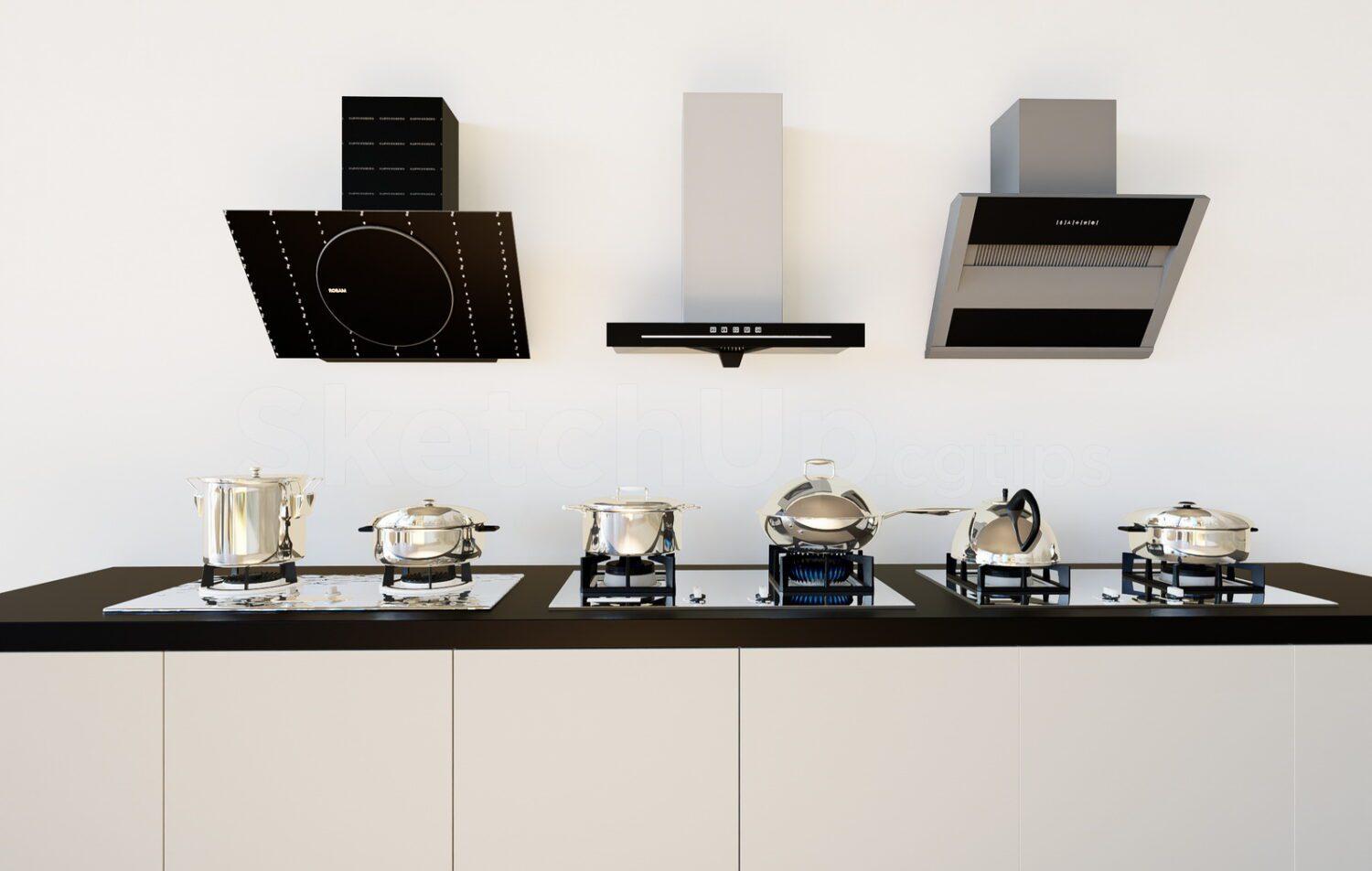 Range hood and Gas stove