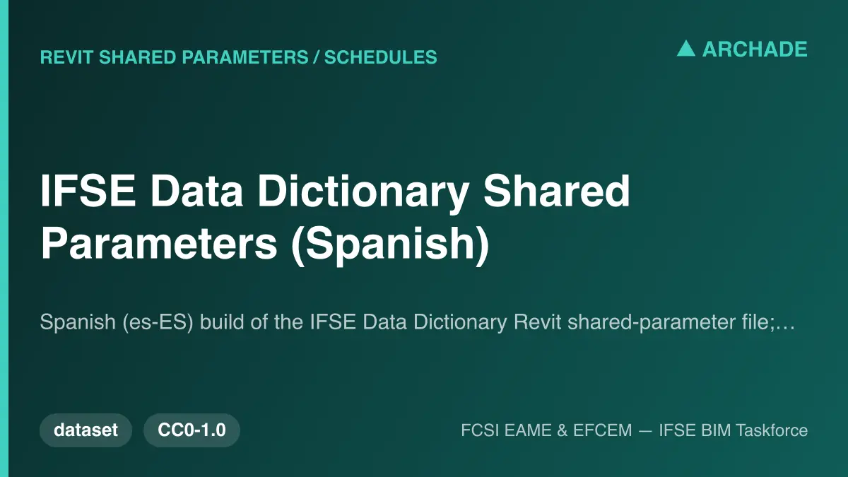 IFSE Data Dictionary Shared Parameters (Spanish)