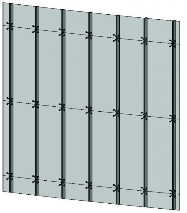 Full Parametric Curtain Panel with Spider