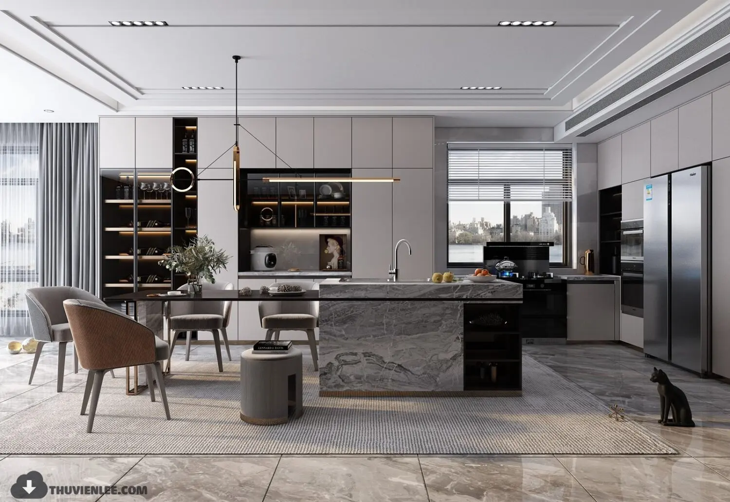 Kitchen — preview 1, by Huy Hieu Lee (3dzip)
