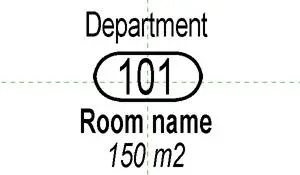 A Room tag displaying department name