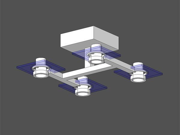 IKEA 4-lamp stainless steel