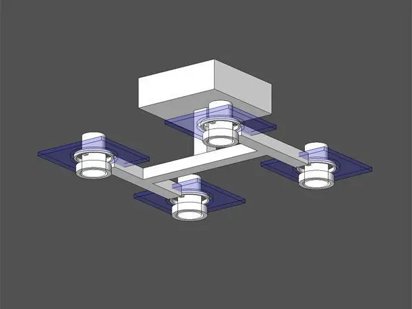IKEA 4-lamp stainless steel