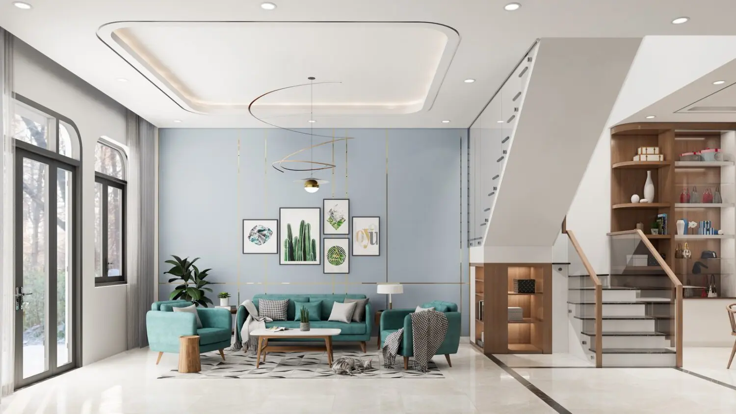 Living Room – Kitchen Interior