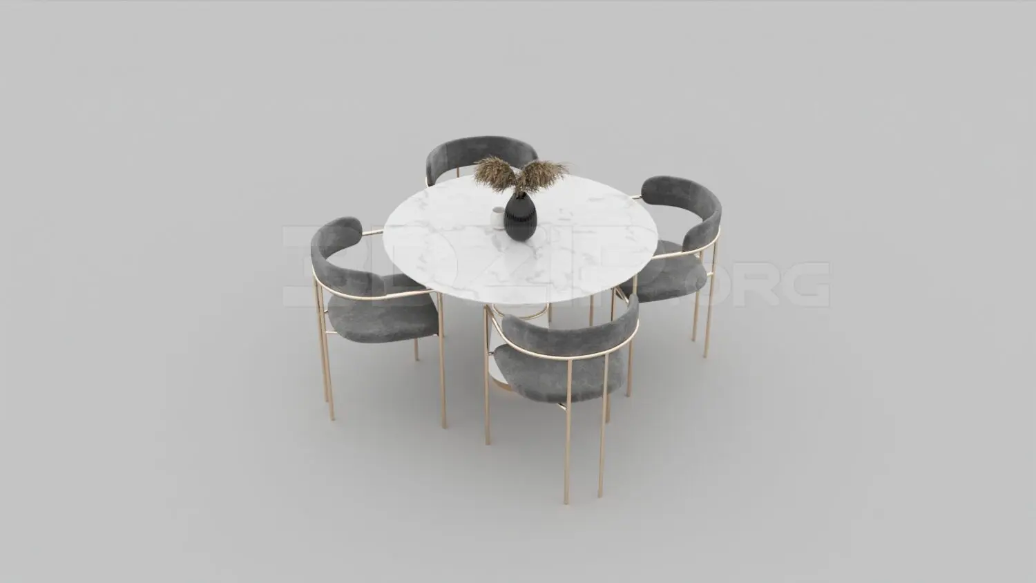 Dining Table And Chair — preview 1 (3dzip, CC0)