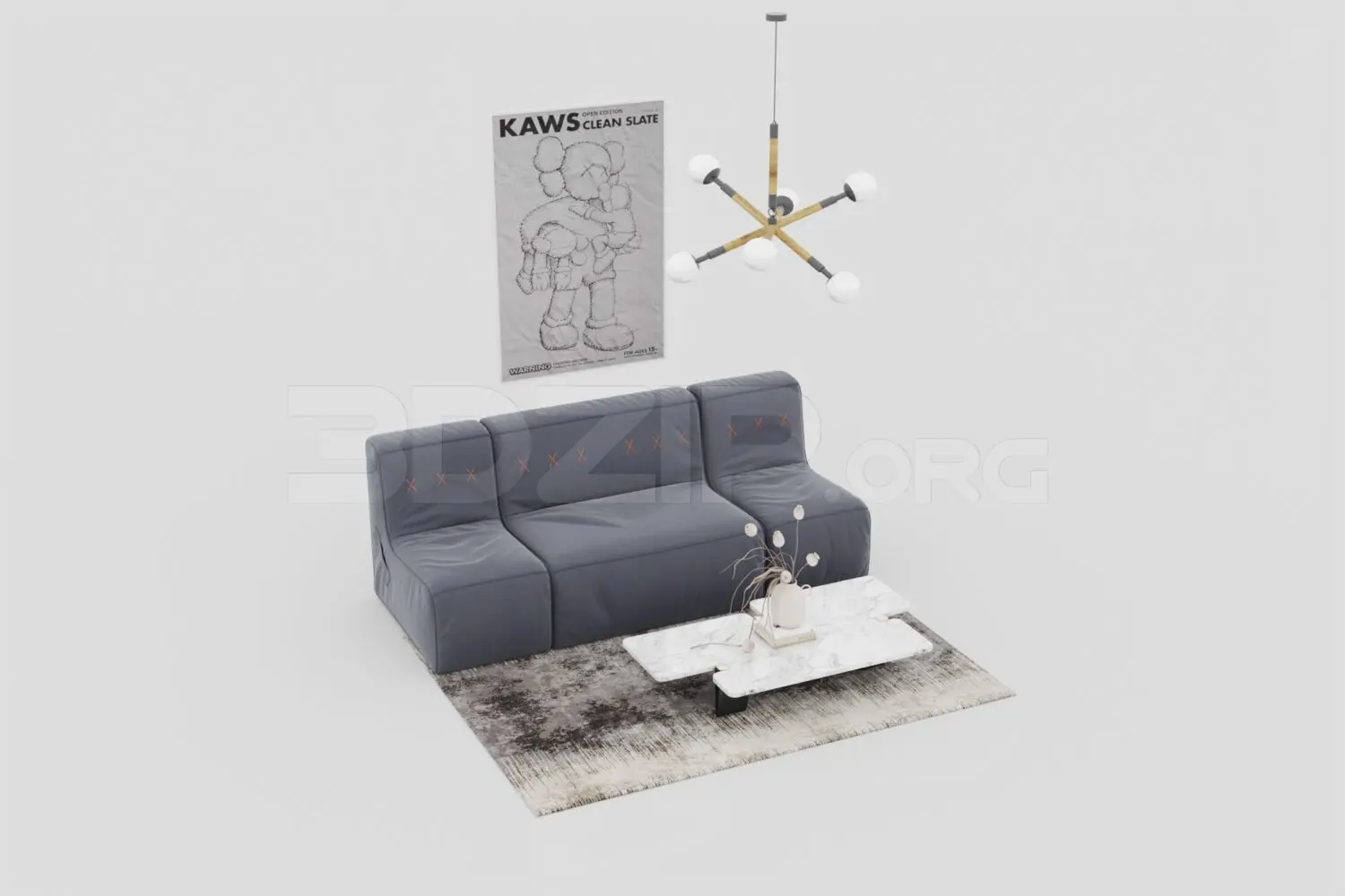 Sofa — preview 1, by Dat Nguyen (3dzip, CC0)