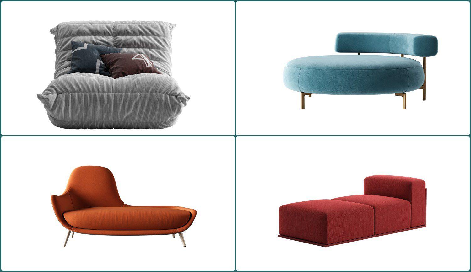 Sofa, Chair and Stool