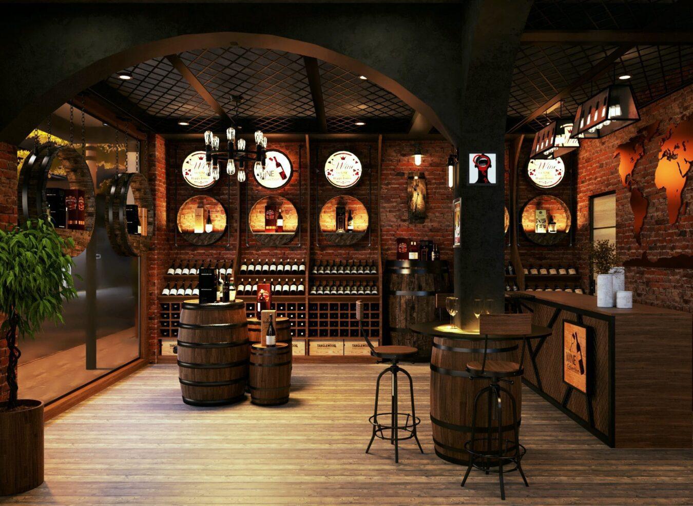 Wine Showroom Interior — preview 1, by Hoang Linh (cgtips)