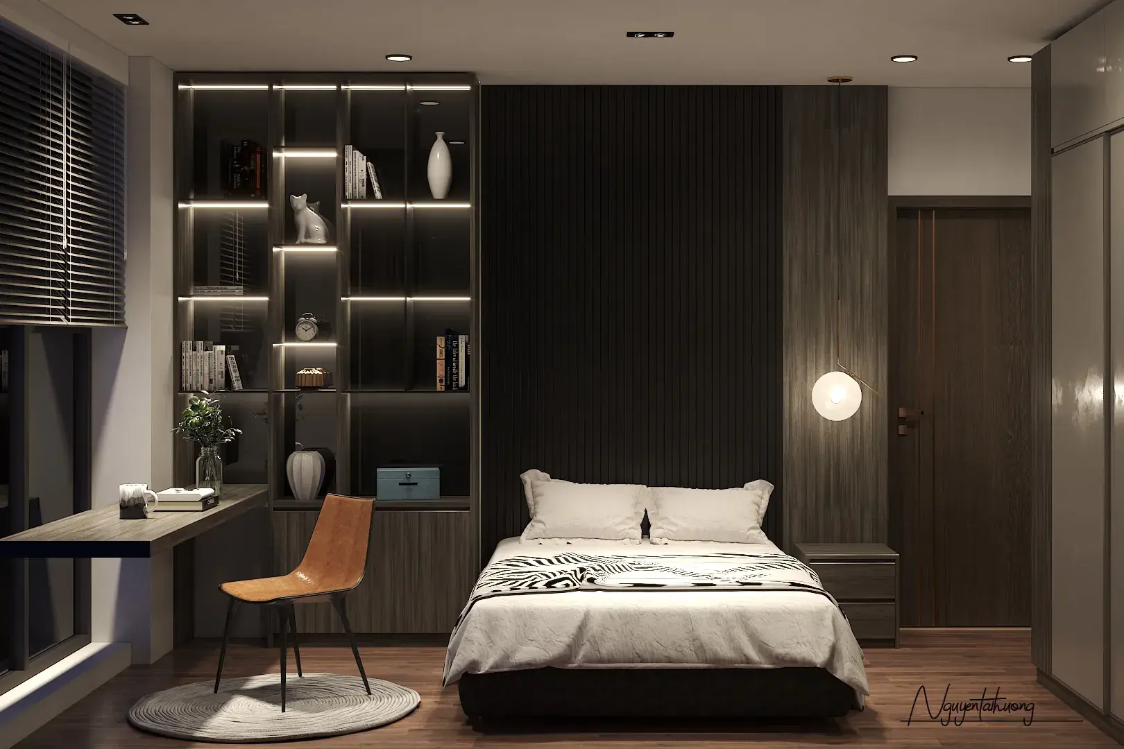 Interior Bedroom Scene