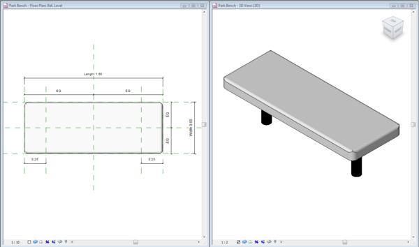 Simple Park Bench