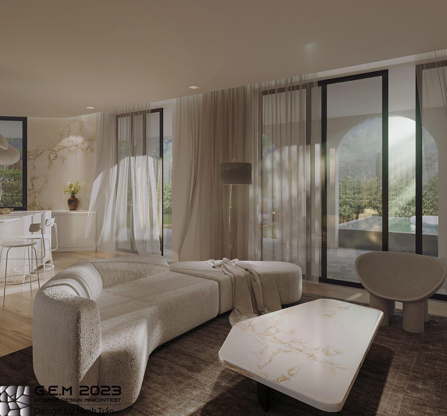 Living Room – Kitchen Interior