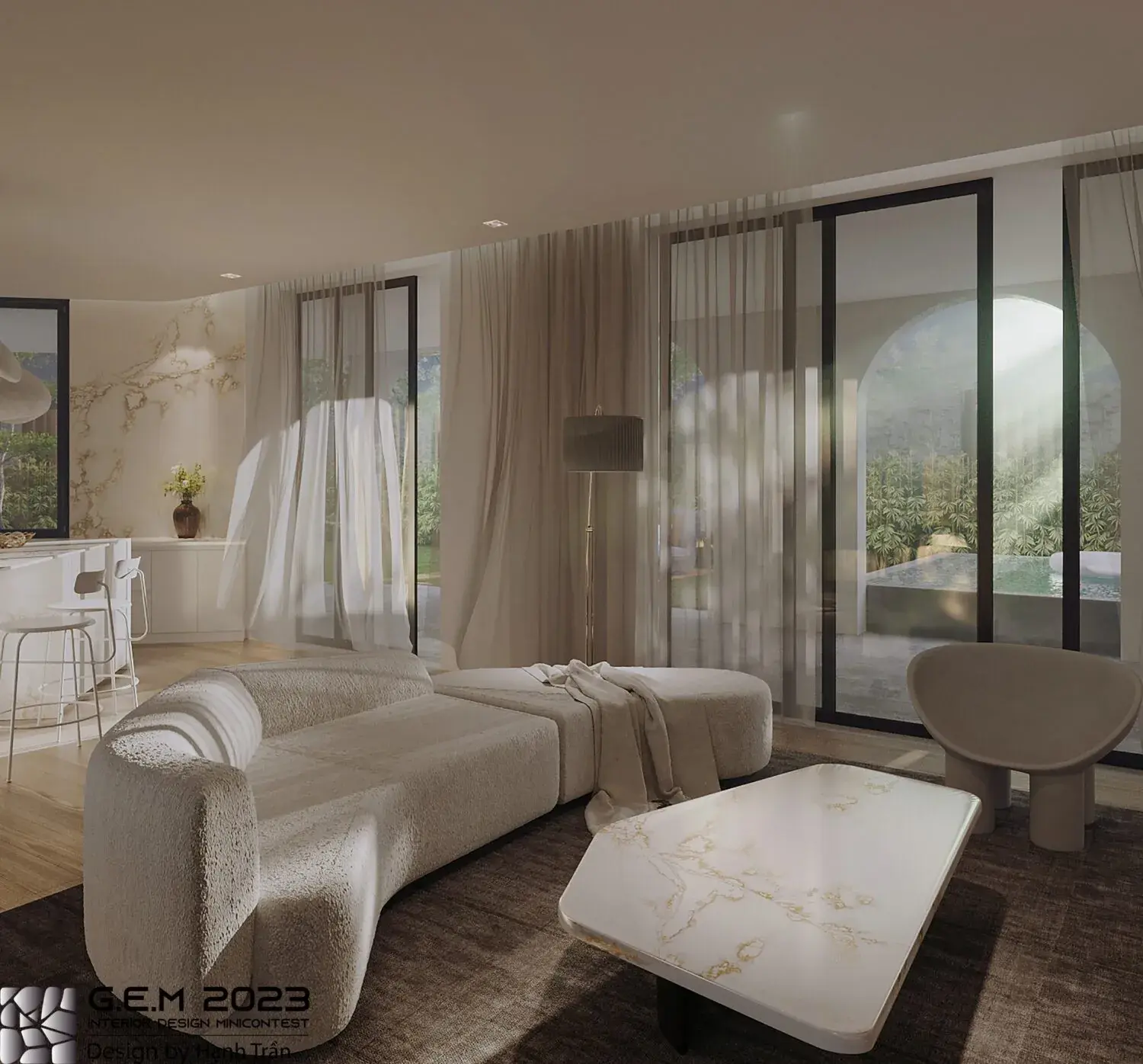 Living Room – Kitchen Interior