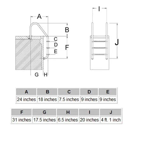 Stainless Steel Pool Ladder