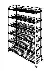 Mobile Wire Display Rack for Retail