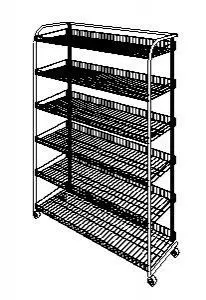 Mobile Wire Display Rack for Retail