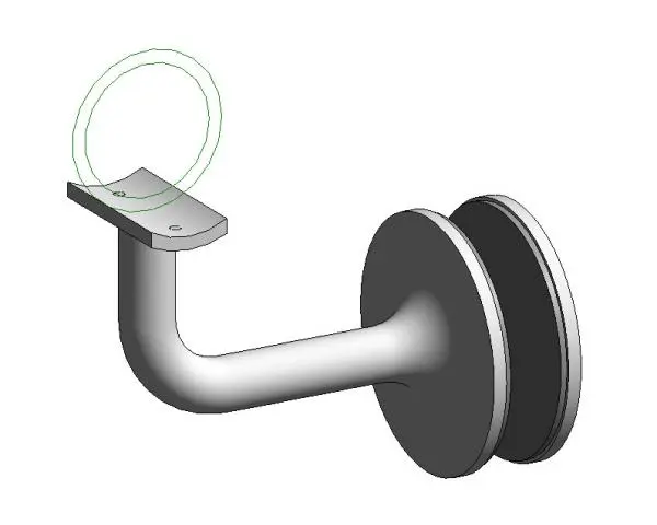 CRL HR15GBS Hand rail bracket — preview 1, by MisterPizza (RevitCity, CC0)