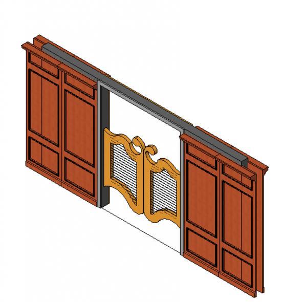 Sallon doors with wall
