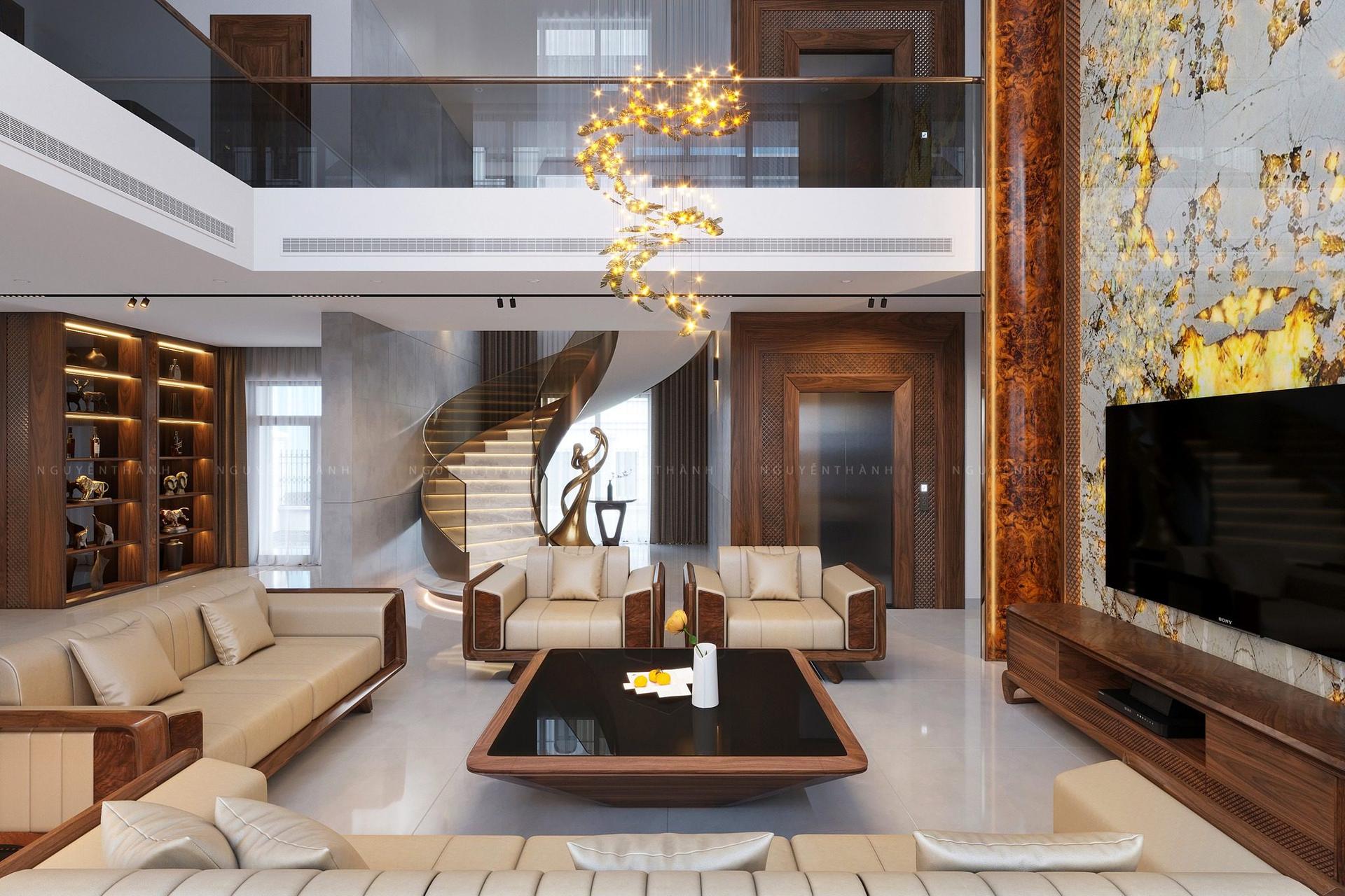 Living Room – Kitchen Interior — preview 1, by Nguyen Thanh (3dzip)