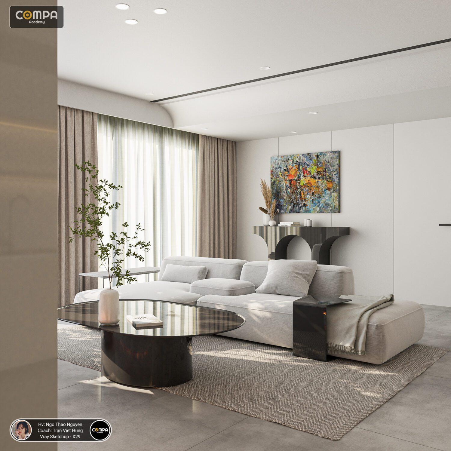 Living Room – Kitchen Interior