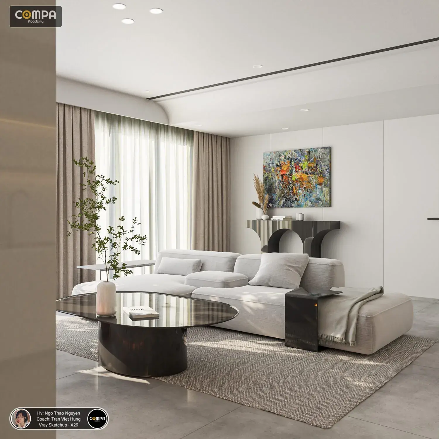 Living Room – Kitchen Interior