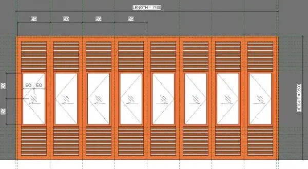 Akrimee_folding Door 7400 X 3500 8 Panels