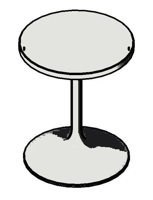 Table-600dia — preview 1, by LDA (RevitCity, CC0)