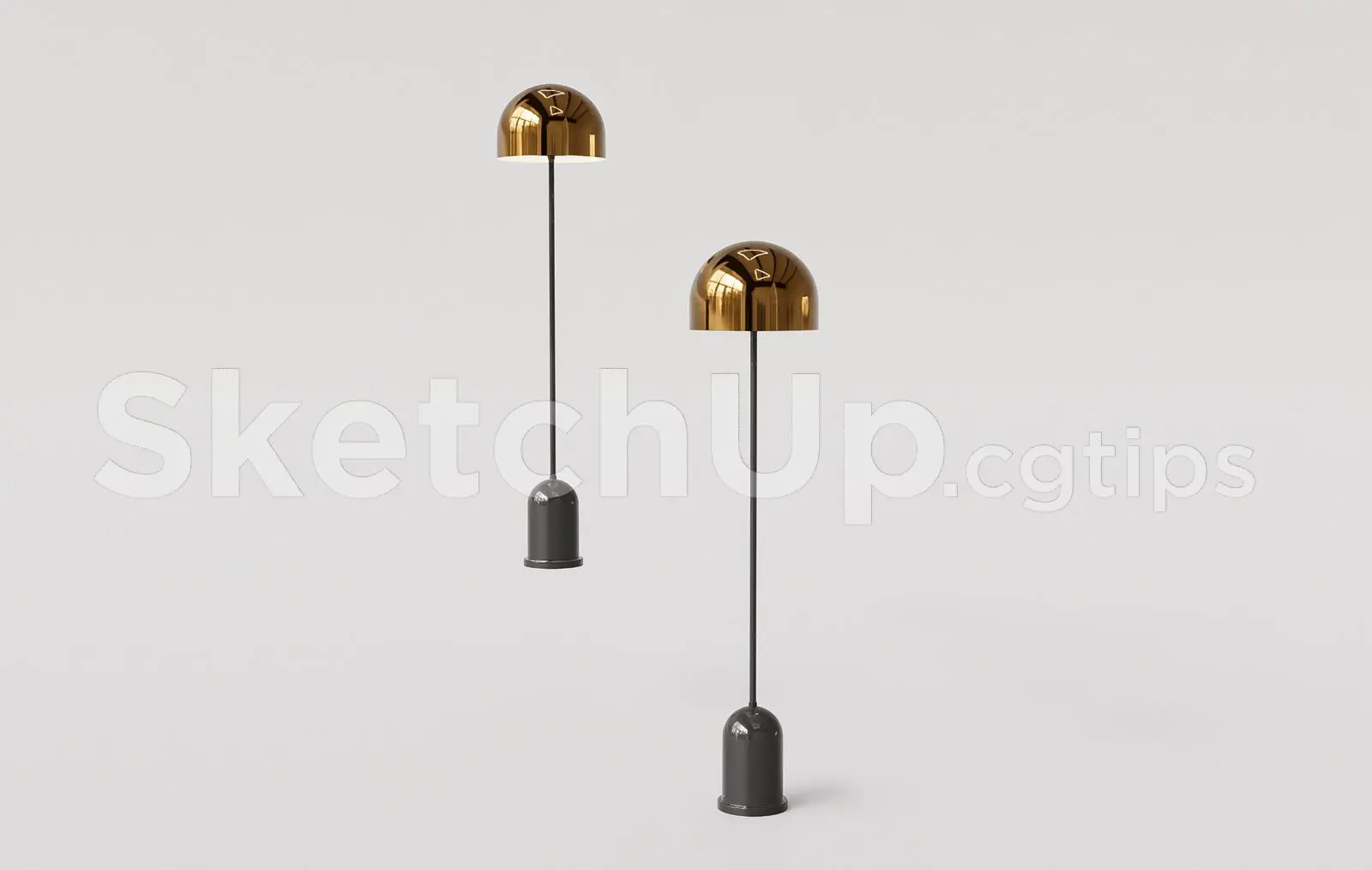 Floor Lamp Model for SketchUp – Interior Design Ready — preview 1 (cgtips)