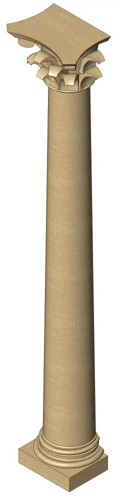 Pilaster Round Corinthian