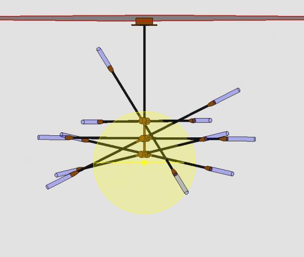 Wac Lighting Houdini Chandelier 6-Branch