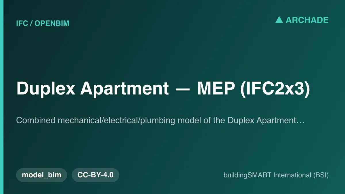 Duplex Apartment — MEP (IFC2x3)