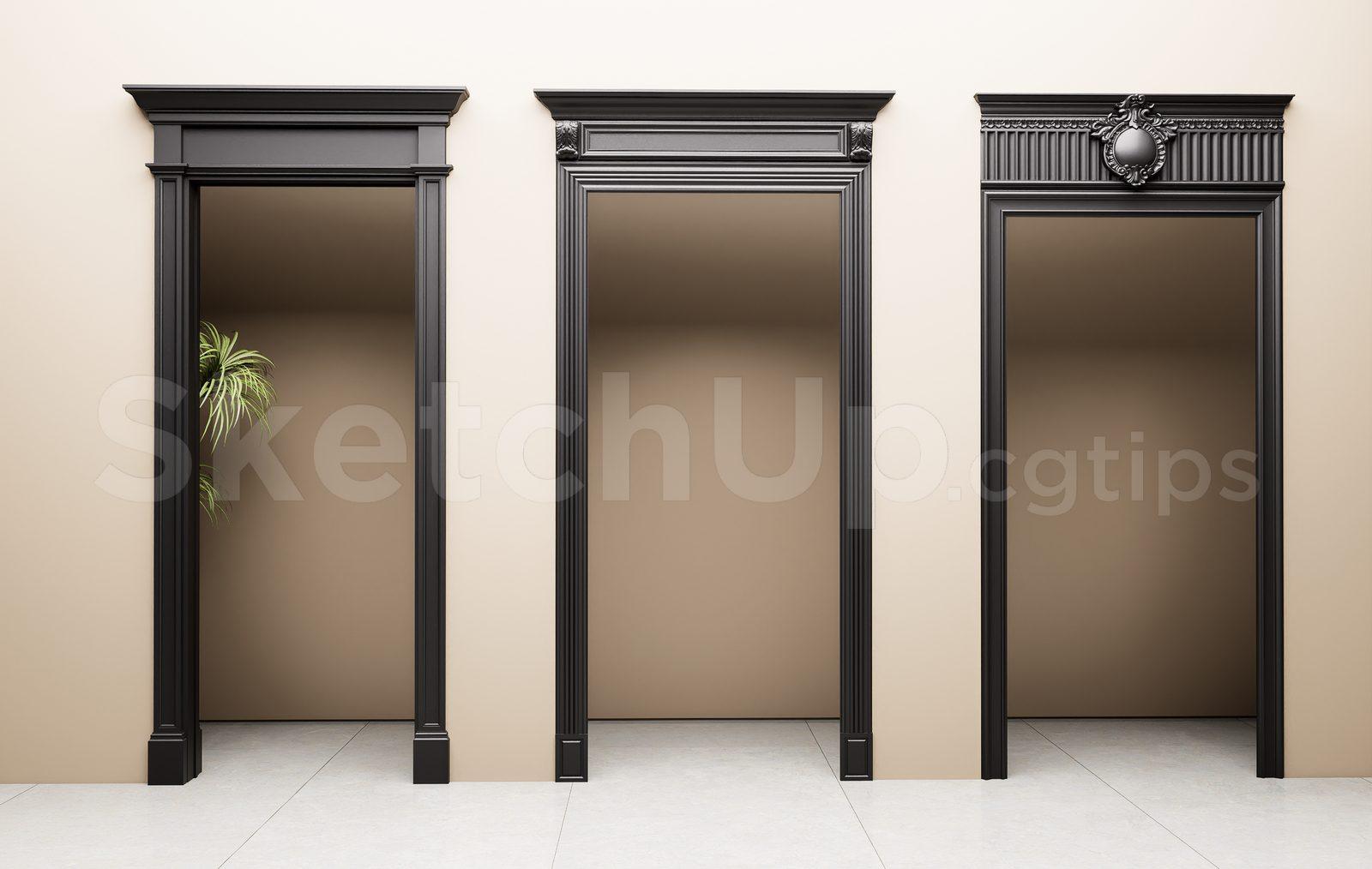 Classic Wooden Arched Doorway