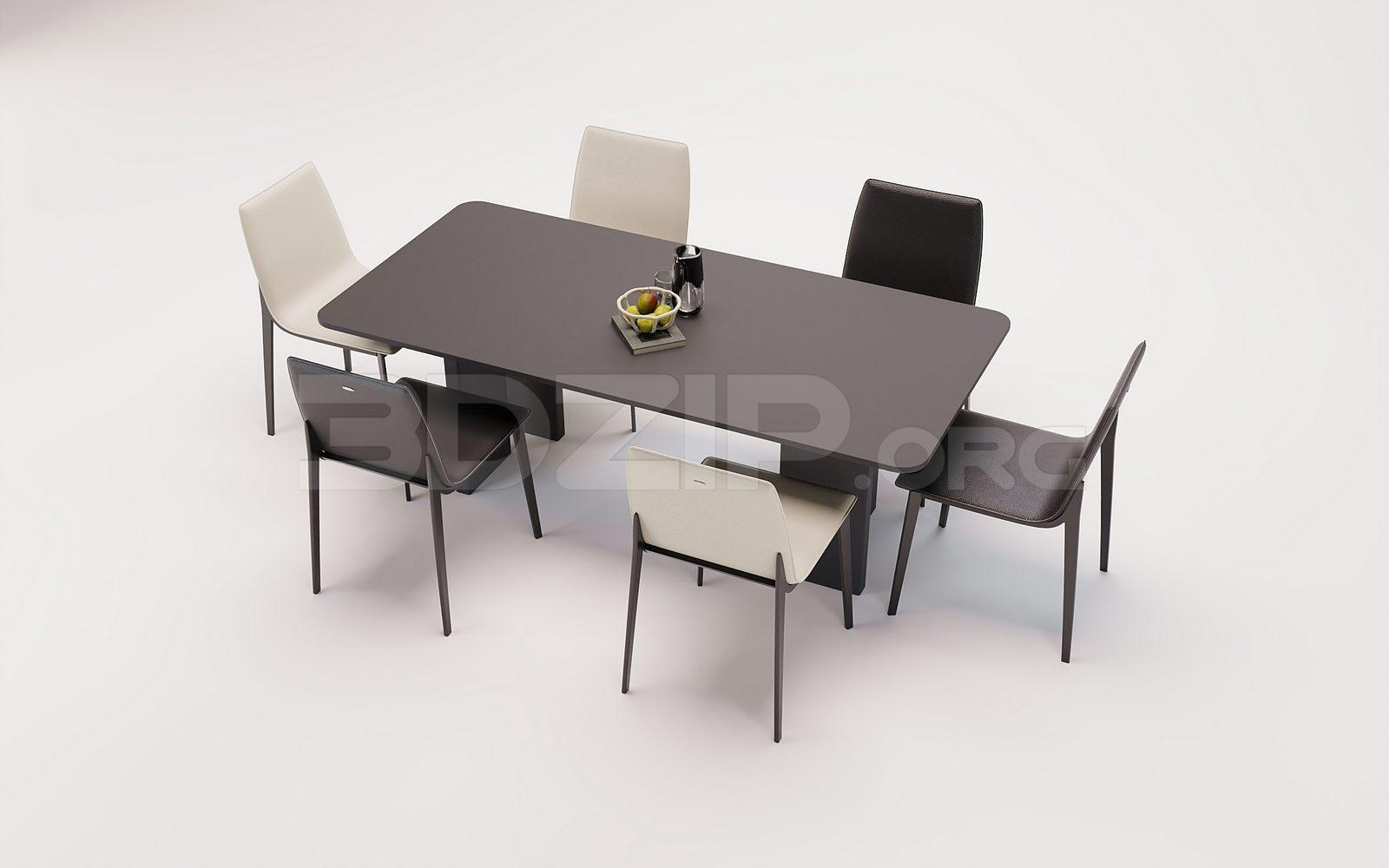 Dining Table And Chair — preview 1 (3dzip)