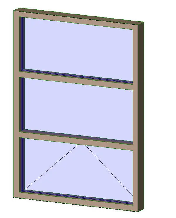 Aluminum Exterior Window 1x3