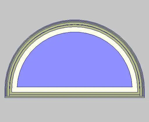 Kolbe Ultra Series Garden-Aire Sliding Patio Half-Circle Sash Set Units