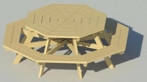 Octagonal Picnic Table