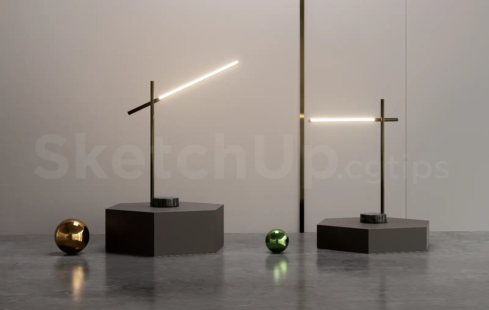 Modern Minimalist Table Light — preview 1 (cgtips, CC0)